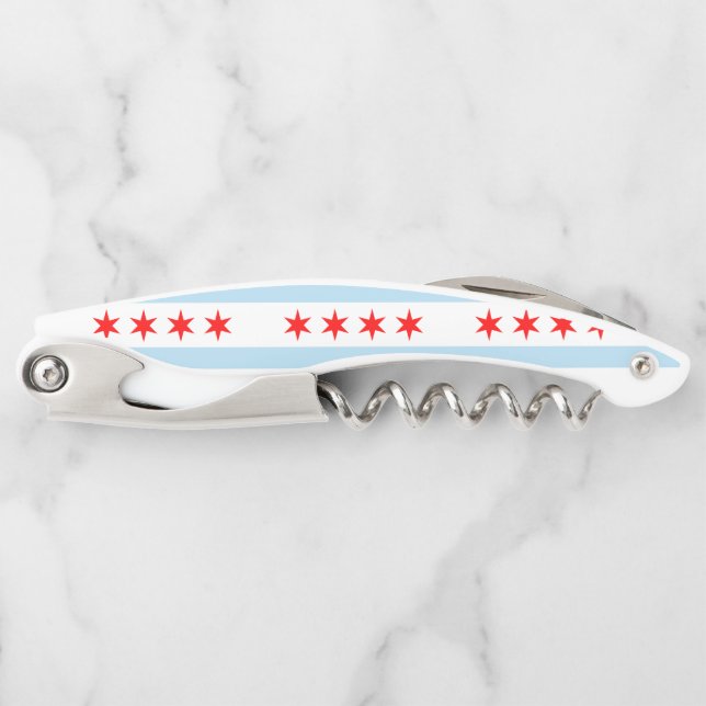 Flag of Chicago, Illinois Corkscrew (Front)