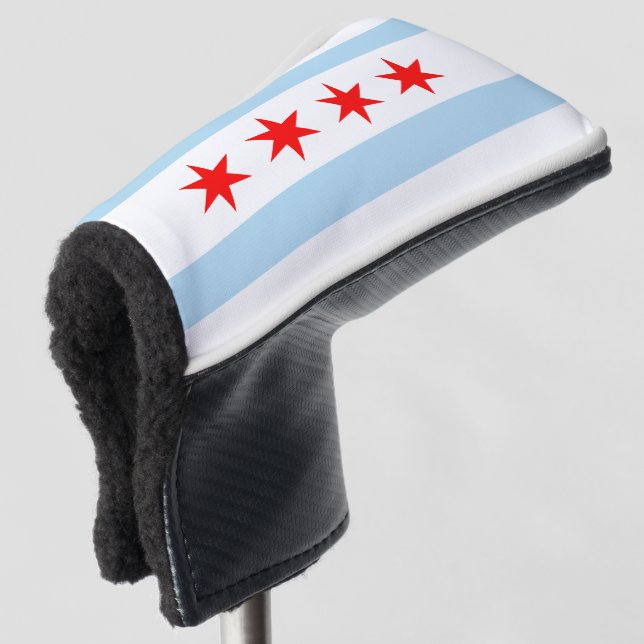 Flag of Chicago, Illinois Golf Head Cover (3/4 Front)