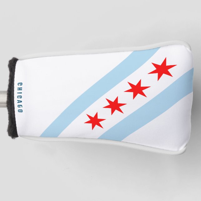 Flag of Chicago, Illinois Golf Head Cover (Front)