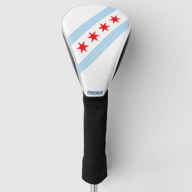 Flag of Chicago, Illinois Golf Head Cover (Front)