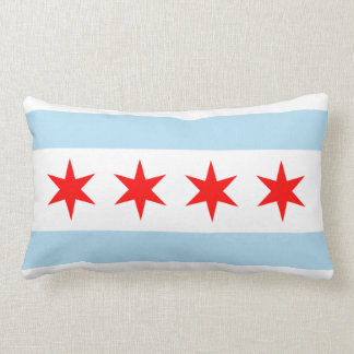 Flag of Chicago, Illinois Lumbar Pillow