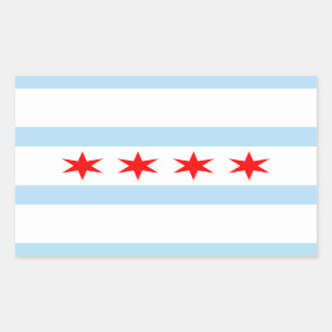 Flag of Chicago, Illinois Rectangular Sticker