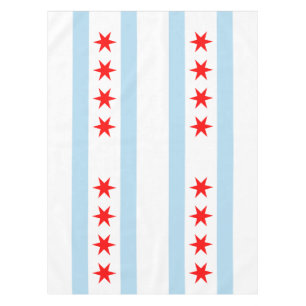 Flag of Chicago, Illinois Tablecloth