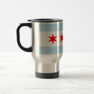 Flag of Chicago, Illinois Travel Mug