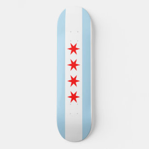 Flag of Chicago Skateboard