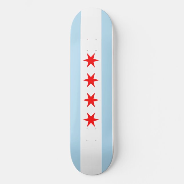 Flag of Chicago Skateboard (Front)
