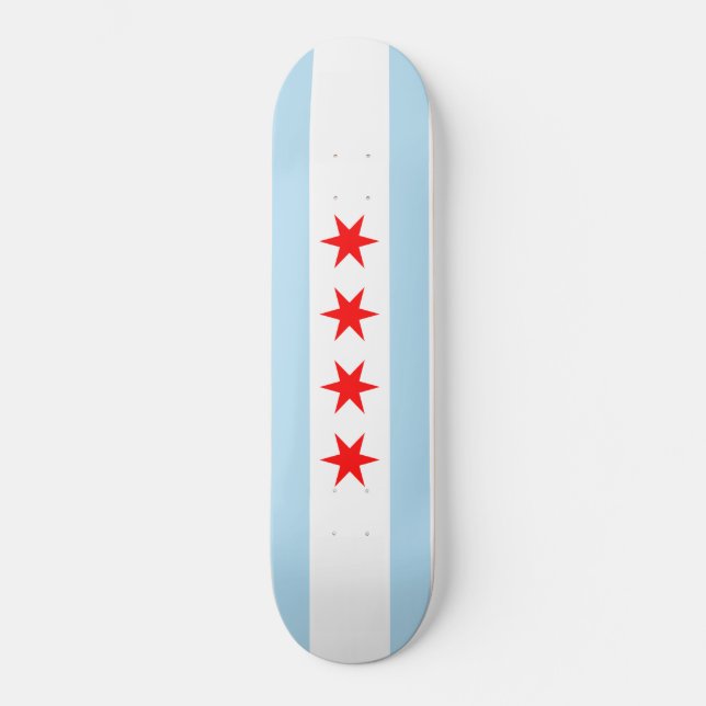 Flag of Chicago Skateboard (Front)