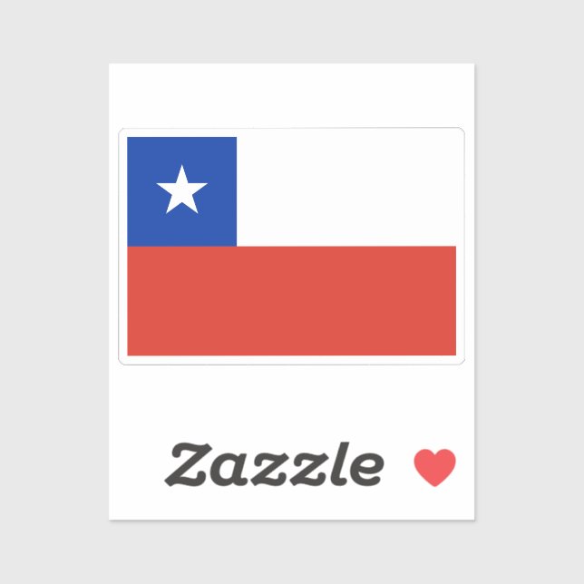 Flag of Chile custom-cut  (Sheet)