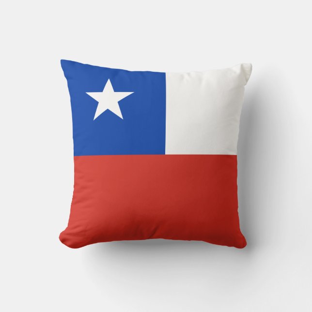 Flag of Chile Throw Pillow (Front)