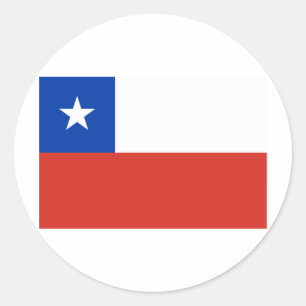Flag of Chile Tshirts, Buttons, Apparel Classic Round Sticker