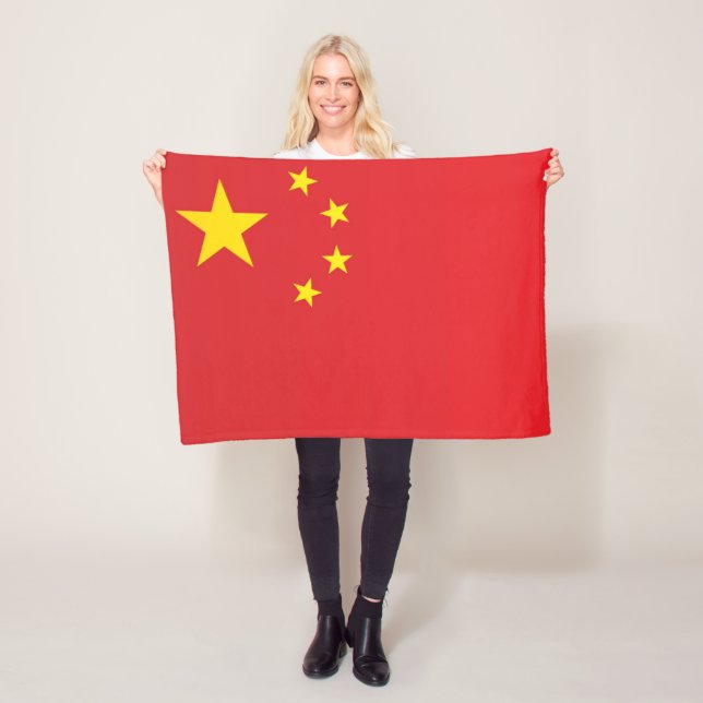 Flag of China Fleece Blanket (In Situ)