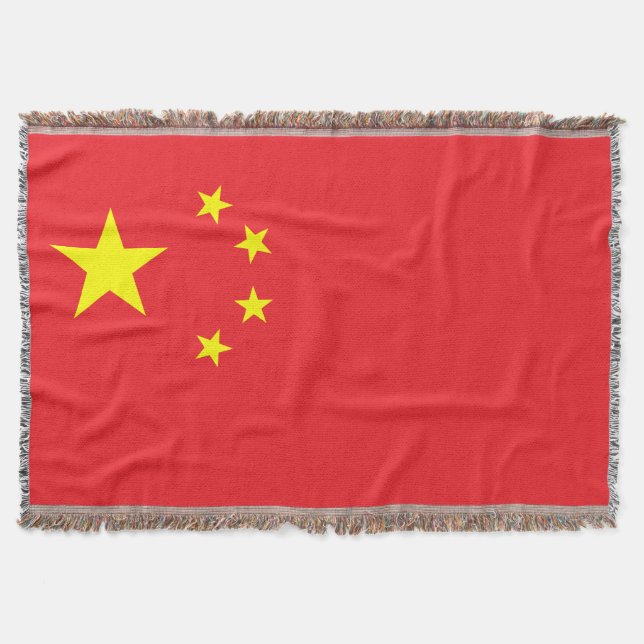 Flag of China Throw Blanket (Front)