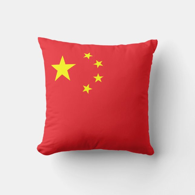 Flag of China Throw Pillow (Front)