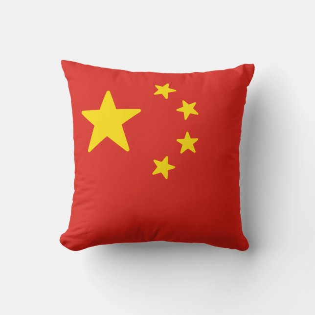Flag of China Throw Pillow (Front)