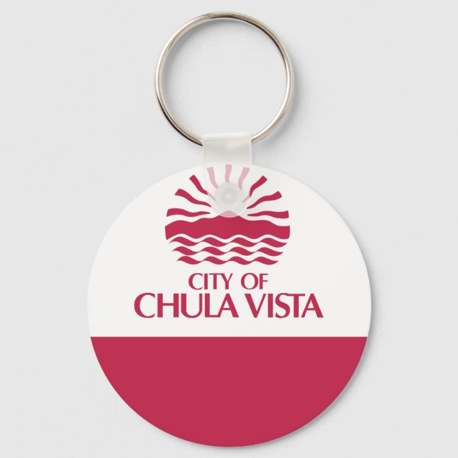 Flag of Chula Vista, California Keychain (Front)