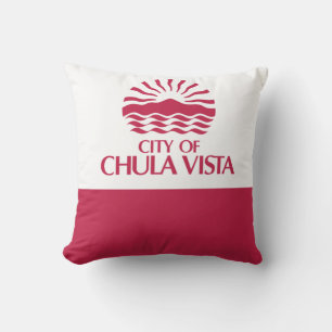 Flag of Chula Vista, California Throw Pillow