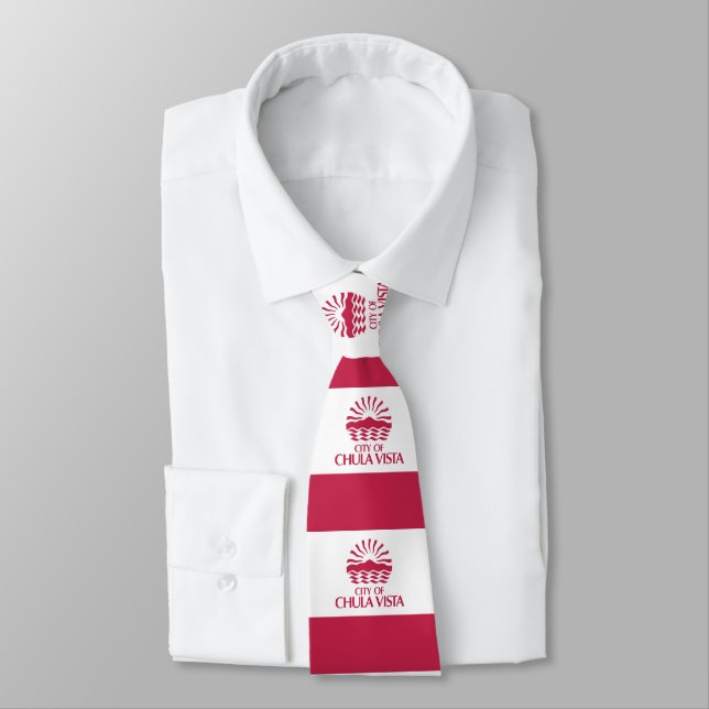 Flag of Chula Vista, California Tie (Tied)
