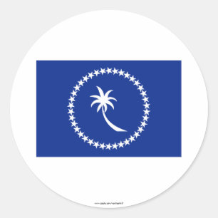 Flag of Chuuk Classic Round Sticker