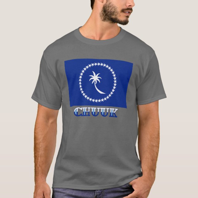 Flag of Chuuk, with name T-Shirt (Front)