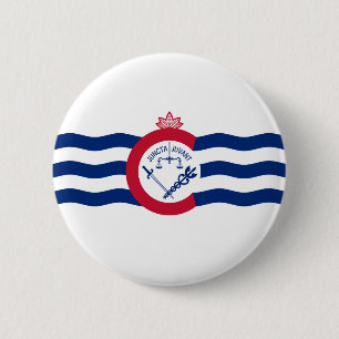 Flag of Cincinnati (Ohio) 2 Inch Round Button