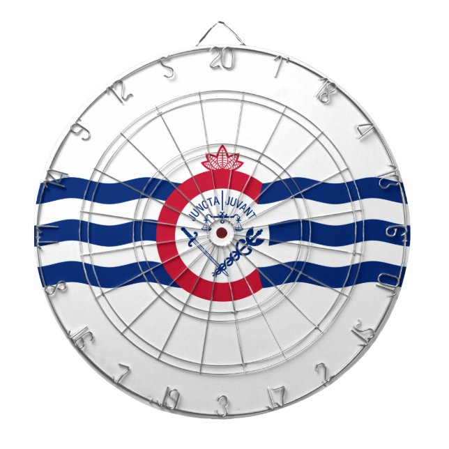 Flag of Cincinnati (Ohio) Dartboard (Front)