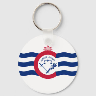 Flag of Cincinnati, Ohio Keychain