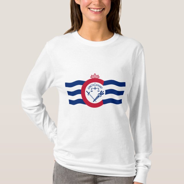 Flag of Cincinnati (Ohio) T-Shirt (Front)