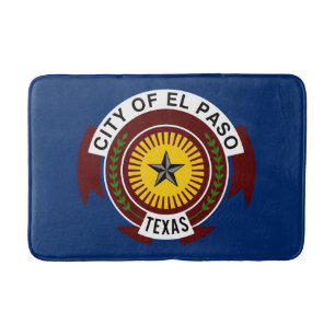 Flag of City of El Paso, Texas Bathroom Mat
