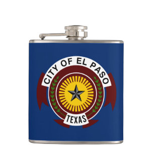Flag of City of El Paso, Texas Flask