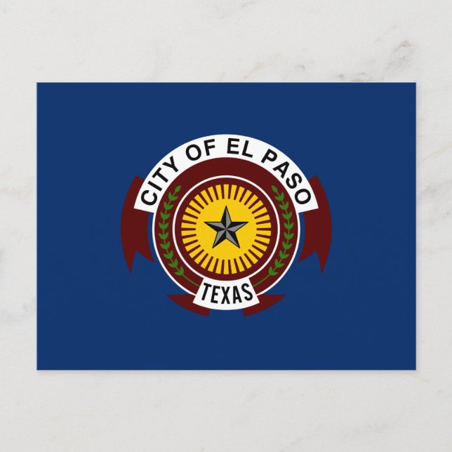 Flag of City of El Paso, Texas Postcard (Front)