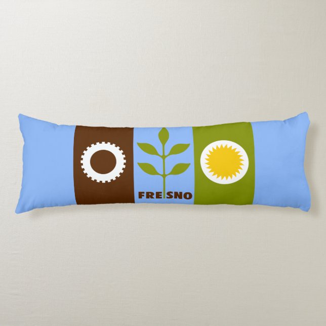 Flag of city of Fresno, California Body Pillow (Front)