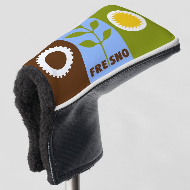 Flag of city of Fresno Golf Head Cover (3/4 Front)