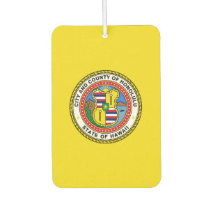 Flag of city of Honolulu, Hawaii Golf Hat Clip Air Freshener