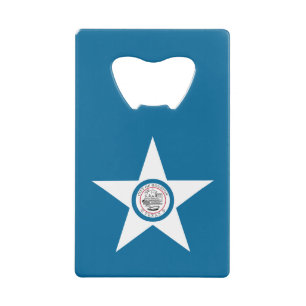 Flag of city of Houston, Texas Credit Card Bottle  Opener