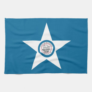 Flag of city of Houston, Texas Kitchen Towel
