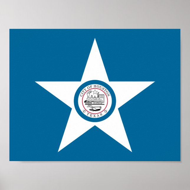 Flag of city of Houston, Texas Poster (Front)