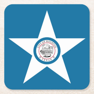 Flag of city of Houston, Texas Square Paper Coaste Coaster
