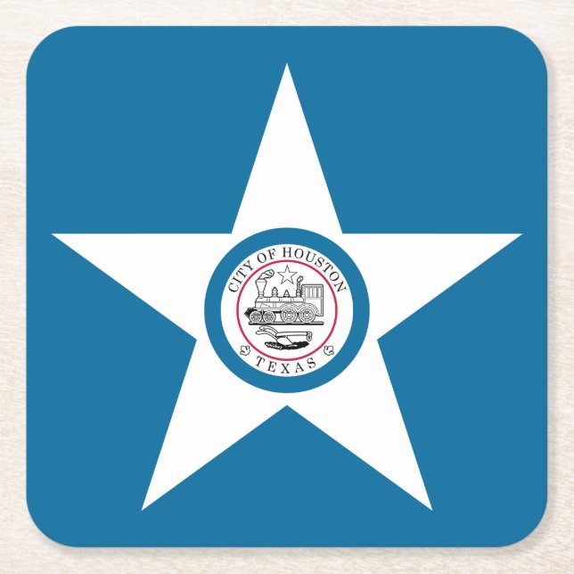 Flag of city of Houston, Texas Square Paper Coaste Square Paper Coaster (Front)