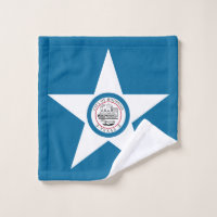 Flag of city of Houston, Texas Wash Cloth