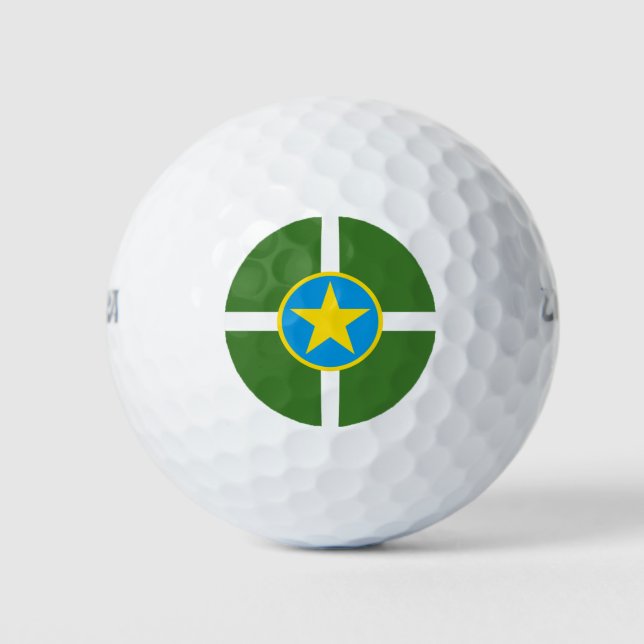 Flag of city of Jackson, Mississippi Golf Balls (Front)