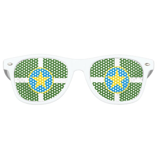 Flag of city of Jackson, Mississippi Retro Sunglas Retro Sunglasses (Front)