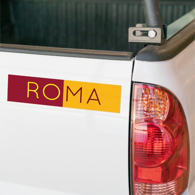 Flag of city of Rome, Italy Bumper Sticker (On Truck)