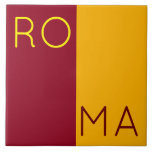 Flag of city of Rome, Italy Tile<br><div class="desc">Coat of Arms - without crown - of the city of Rome,  Italy.

Attribution of image: By Ssolbergj - Own work,  CC BY-SA 3.0,  https://commons.wikimedia.org/w/index.php?curid=33201691.</div>