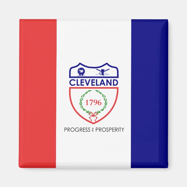 Flag of Cleveland (Ohio) Magnet (Front)