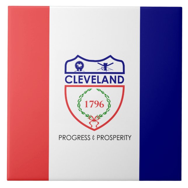 Flag of Cleveland (Ohio) Tile (Front)