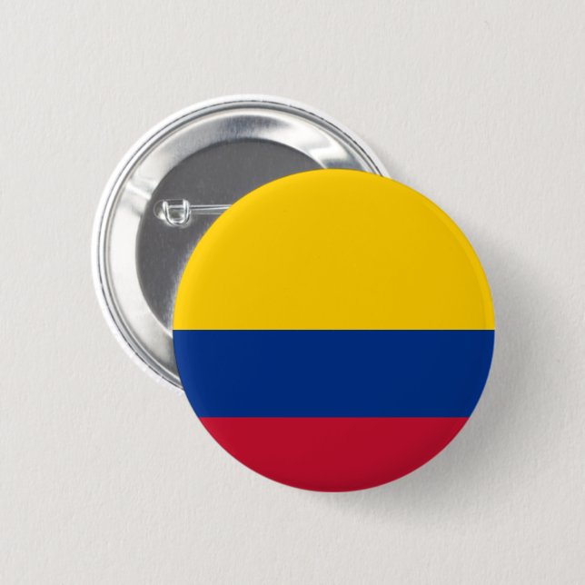 Flag of Colombia 2 Inch Round Button (Front & Back)