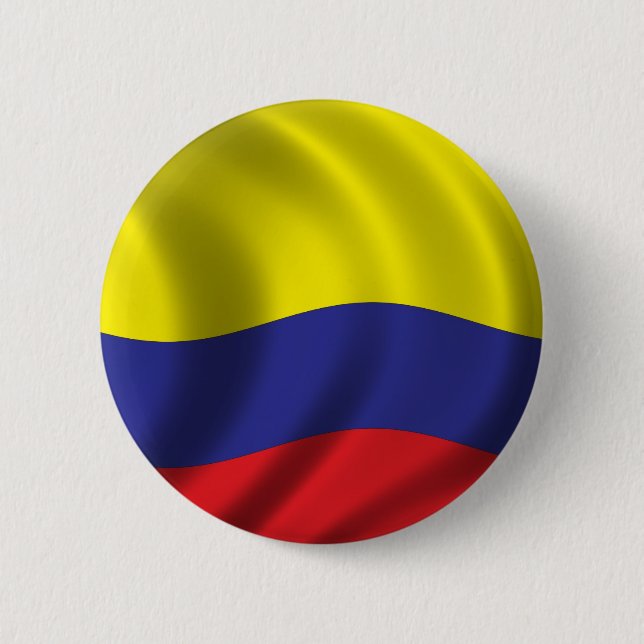 Flag of Colombia 2 Inch Round Button (Front)