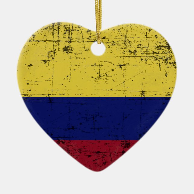 Flag of Colombia Ceramic Ornament (Front)