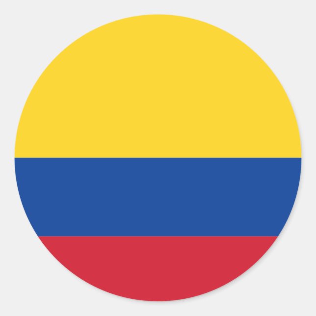 Flag of Colombia Classic Round Sticker (Front)