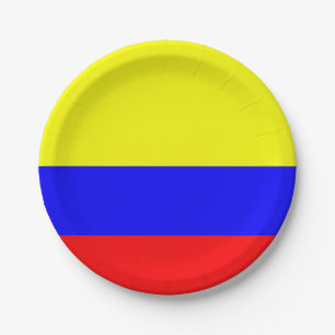 Flag of Colombia Paper Plate